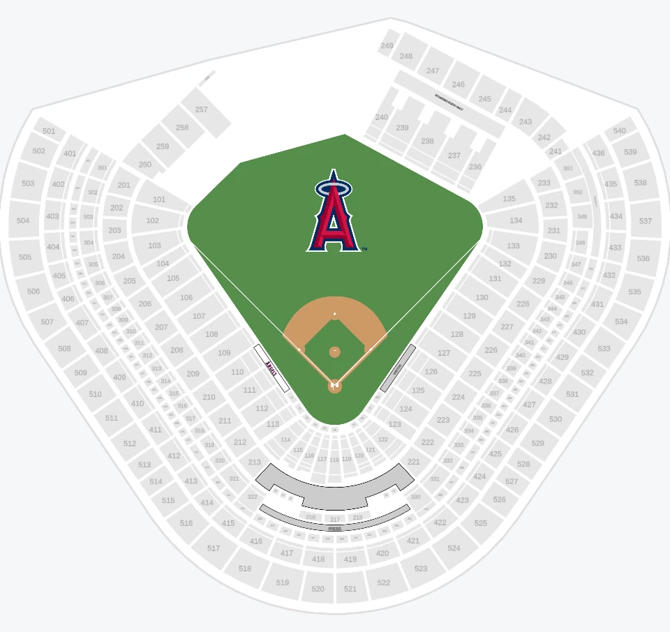 Seating chart: Angel Stadium