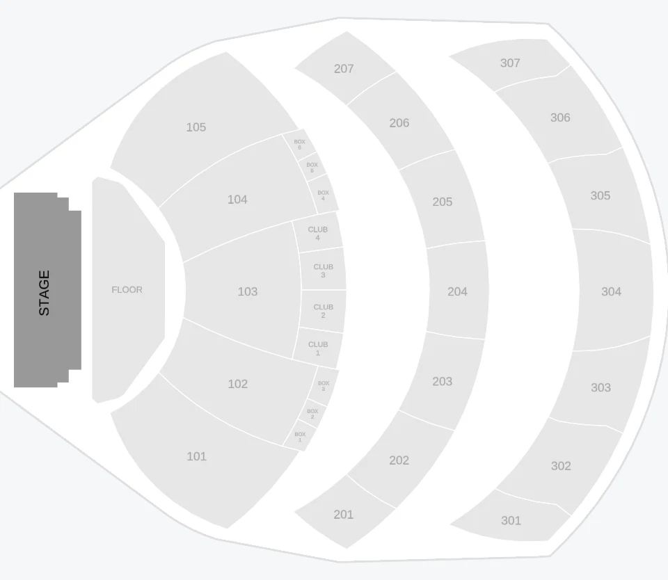 Seating chart: YouTube Theater at Hollywood Park - Complex