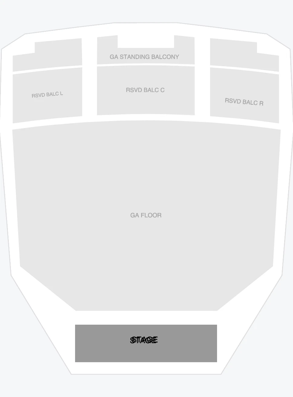 Seating chart: The Fonda Theatre