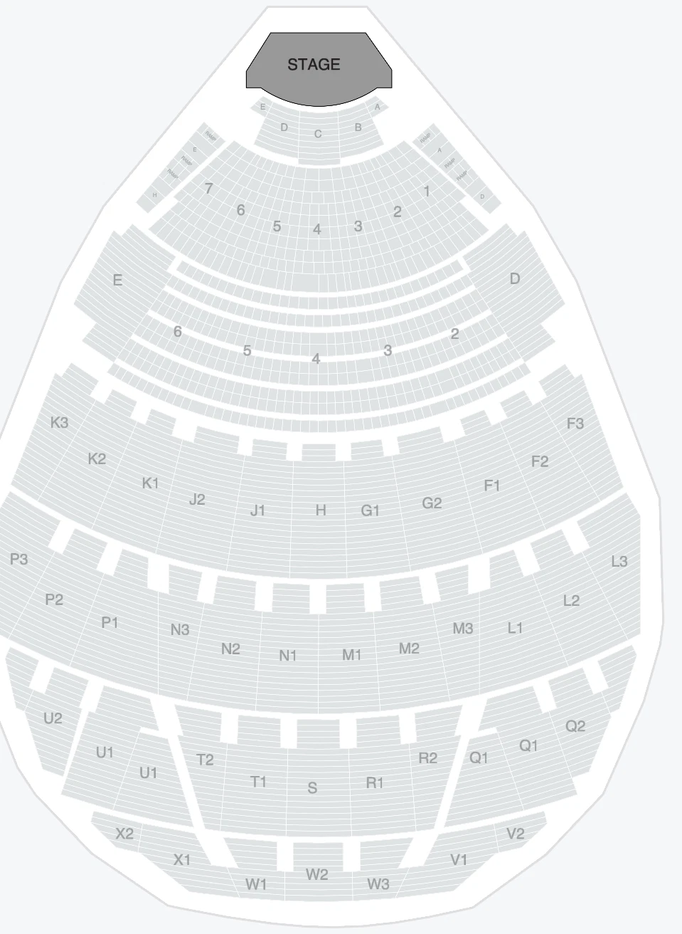 Seating chart: Hollywood Bowl