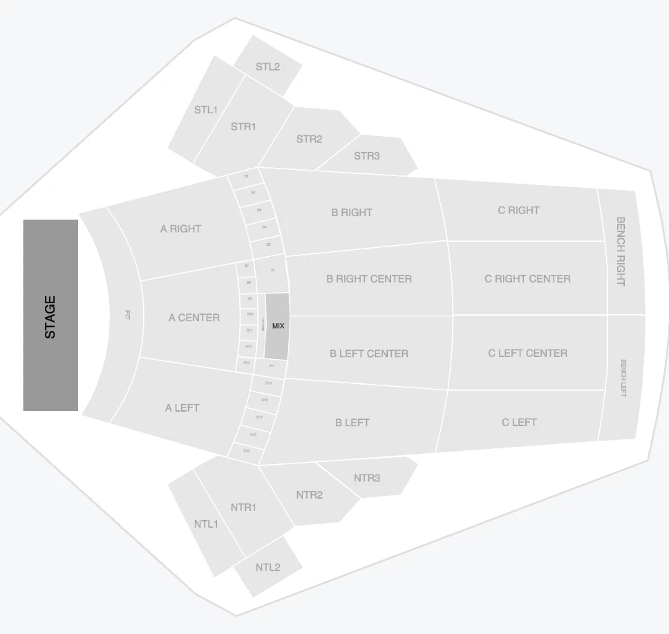 Seating chart: Greek Theatre Los Angeles