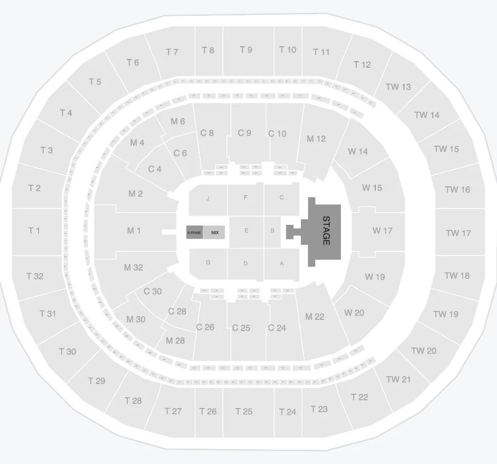 Seating chart: Intuit Dome