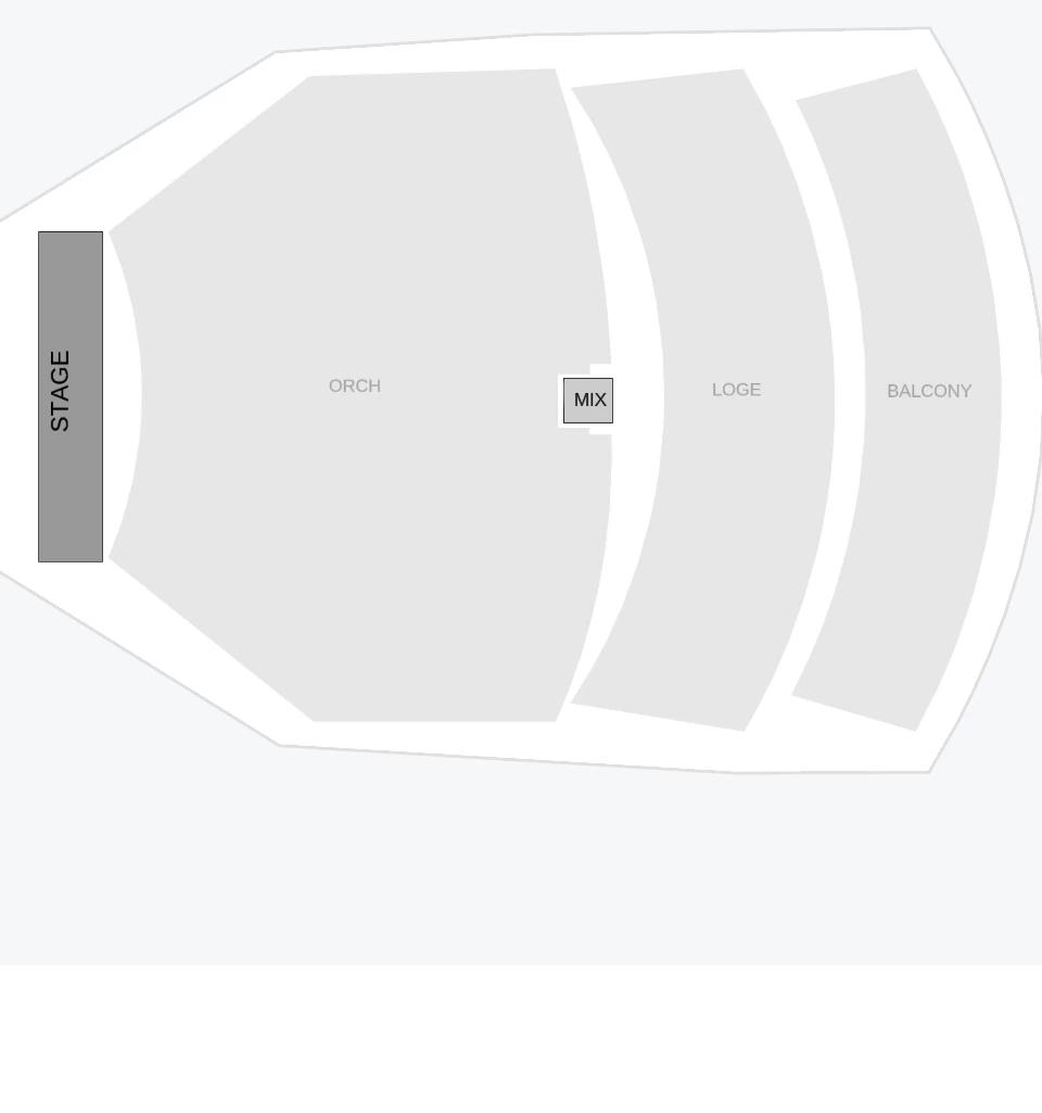 Seating chart: Terrace Theater Long Beach Convention & Entertainment Center - Complex