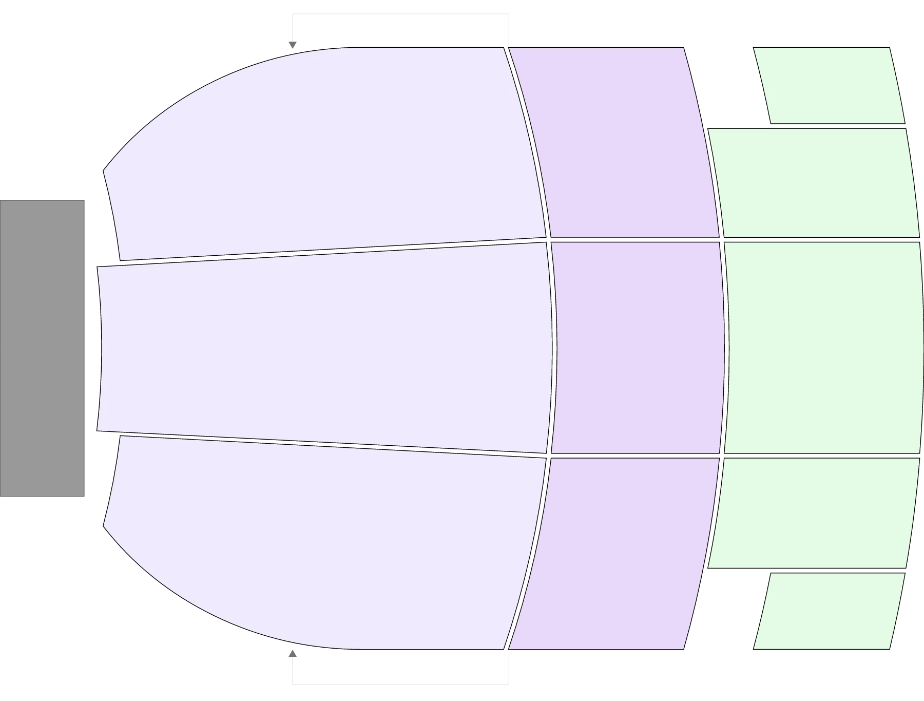 Seating chart: The Montalbán Theatre