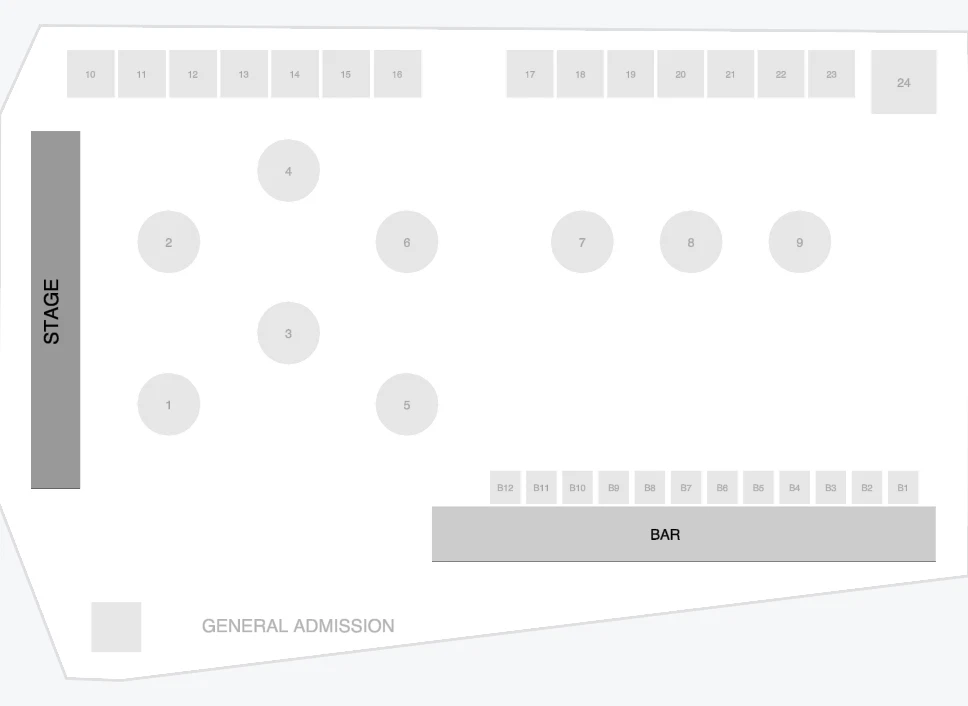 Seating chart: The Venice West