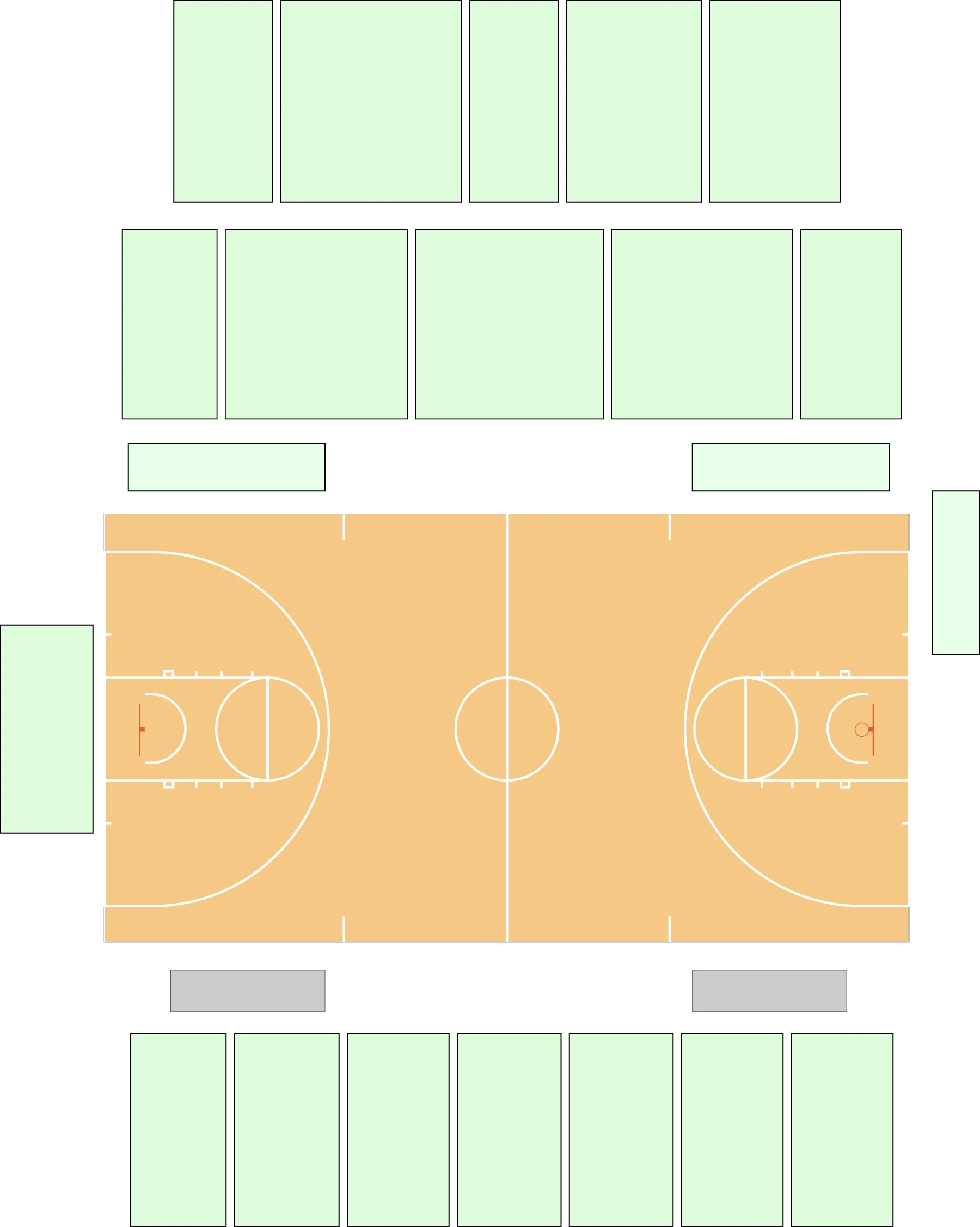 Seating chart: Gersten Pavilion
