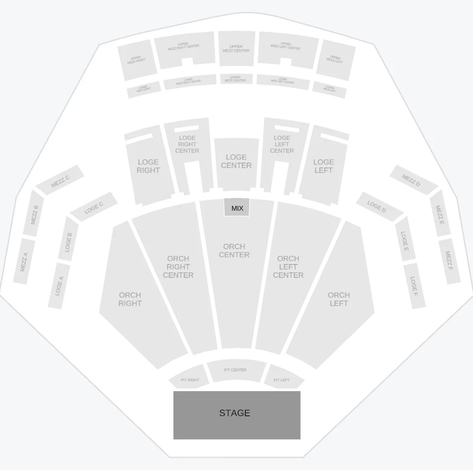 Seating chart: Peacock Theater